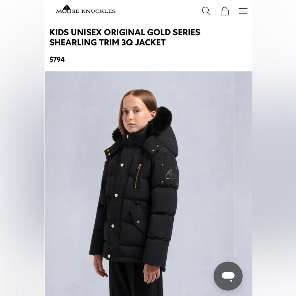 MOOSE KNUCKLES KIDS UNISEX JACKET